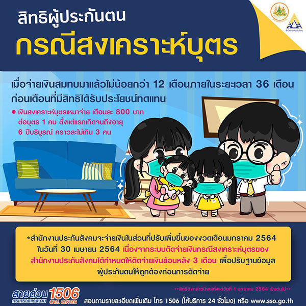 กฎกระทรวง เพิ่มเงินสงเคราะห์บุตร 800 บาท มีผลบังคับใช้แล้ว 1 ม.ค.64